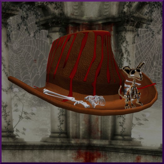 HALLOWEEN DOG COWBOY HATBOX brown