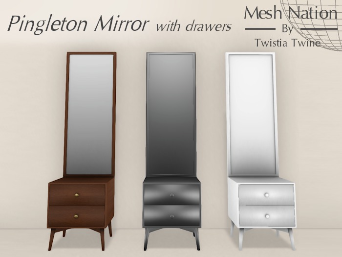 * Mesh Nation * FULL PERMISSIONS Pingleton Mirror with Drawers