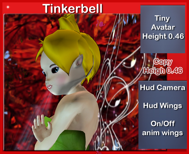 TINY TINKERBELL/FEE CLOCHETTE  *AVATAR MESH* RcR