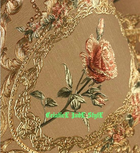 Texture Wall Flower Oriental Gold