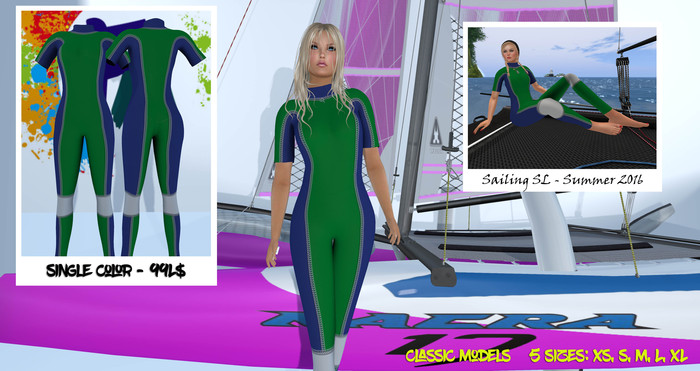 FA Design - Womens Wetsuit Blue / Green