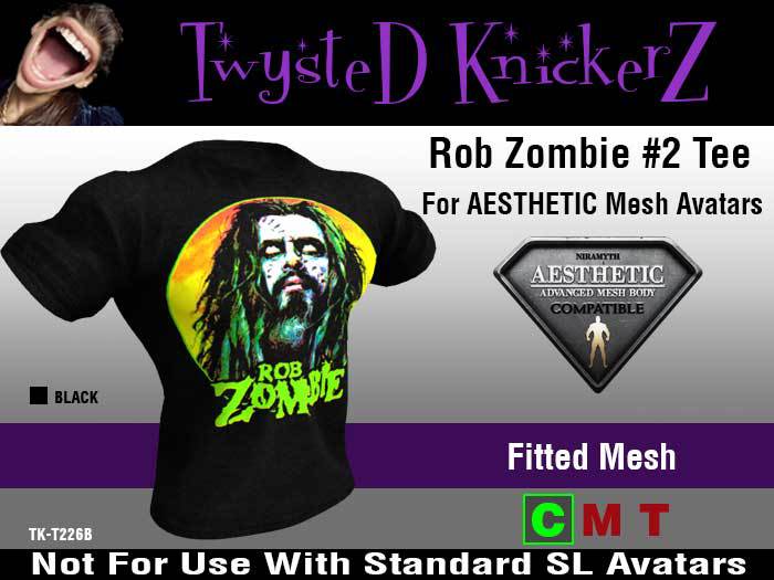 ::TwysteD KnickerZ:: Rob Zombie #2 Tee (Black) - AESTHETIC