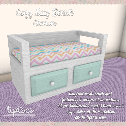 . tiptoes - Cozy Day Bench - Chevron