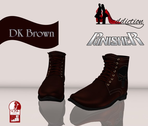 {SA} Punisher Boots Dk Brown