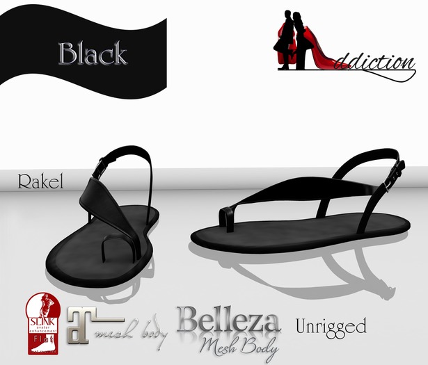 {SA} Rakel Sandals Black