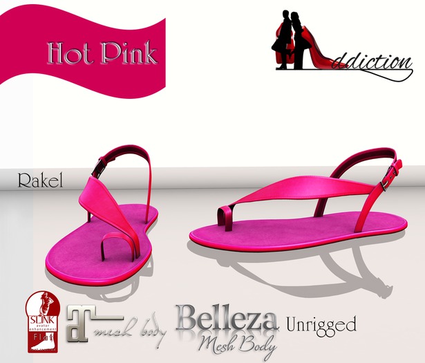 {SA} Rakel Sandals Hot Pink