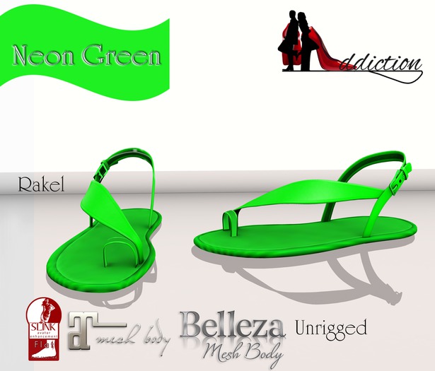{SA} Rakel Sandals Neon Green
