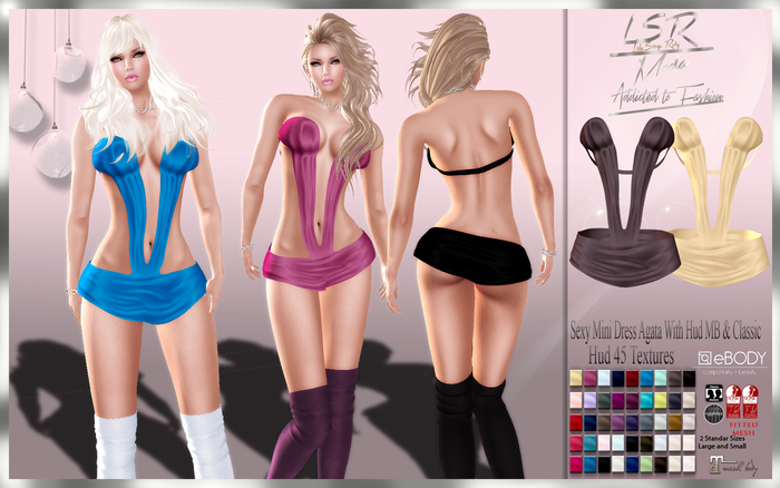 LsR - Sexy Mini Dress Agata With Hud MB & Classic