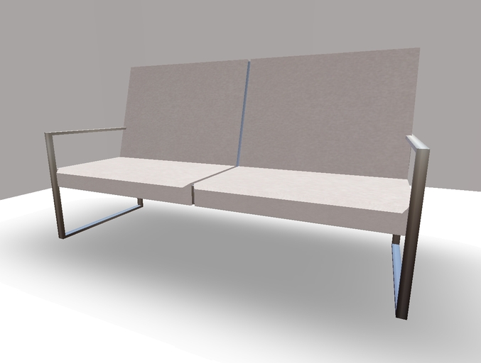 B&F Moderncouch white