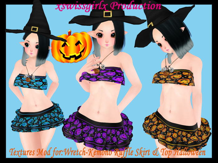 Textures Mod for: Wretch-Kemono Ruffle Skirt & Top Halloween