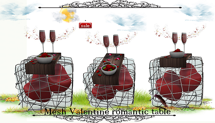 Mesh Valentine romantic table