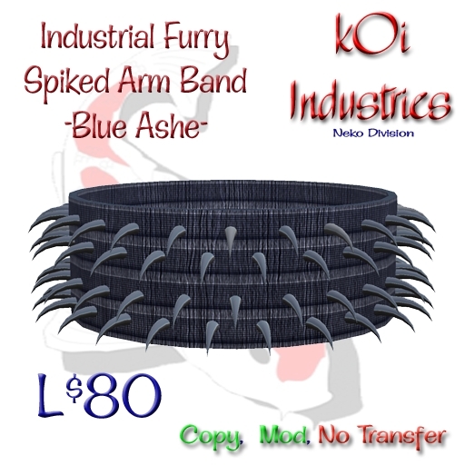 Industrial Furry- Spiked Arm Band - BlueAshe