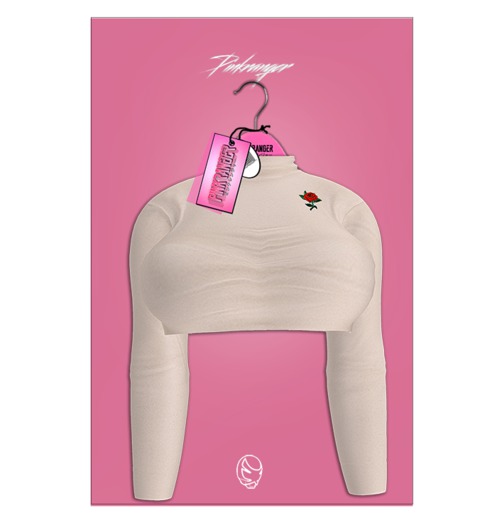 PINKRANGER. Ro$e Doll Crop (Cream)