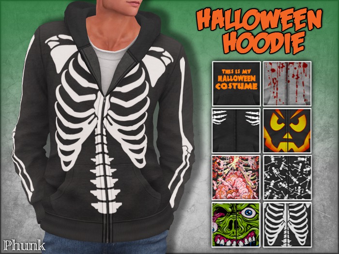 [Phunk] Men's Halloween Hoodie (8 Designs)