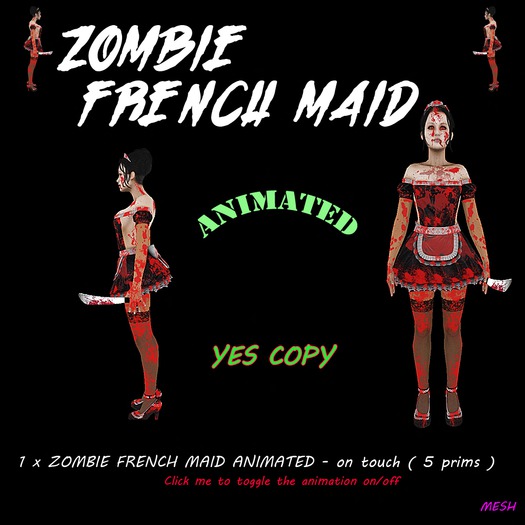 Zombie French Maid - box