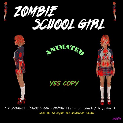 Zombie School Girl - box