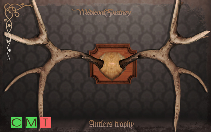 [MF] Mesh deer horns trophy (boxed)