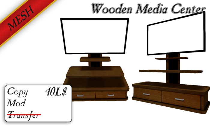Wooden Mesh Media Center
