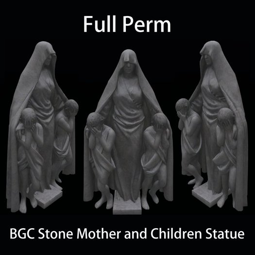 BGC Stone Mother and Children Statue