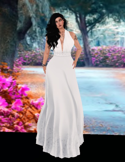 MT WHITE SPARKLE  GOWN