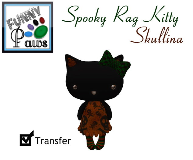 ~FP@ws! Spooky Rag Kitty Skullina