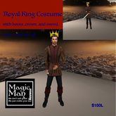 complete King Costume with crown & sword(box)