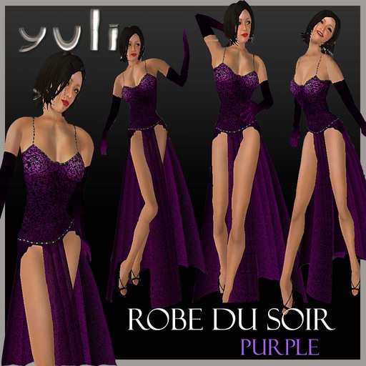 (Yuli) Robe du soir Purple flexi dress