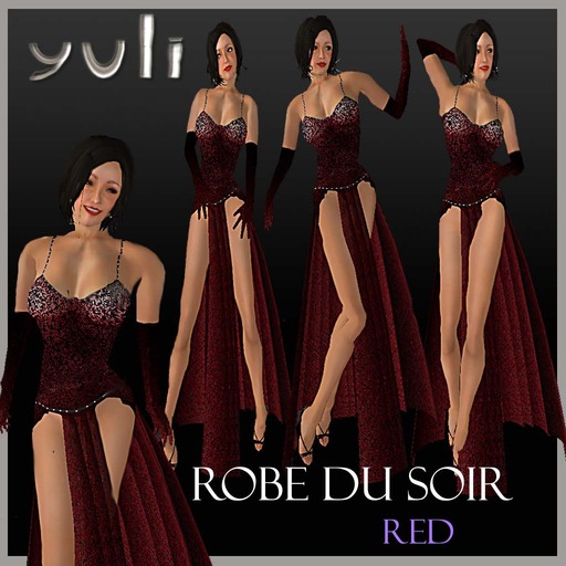 (Yuli) Robe du soir Red flexi dress