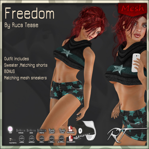 Ruca Tease FREEDOM _ TEAL