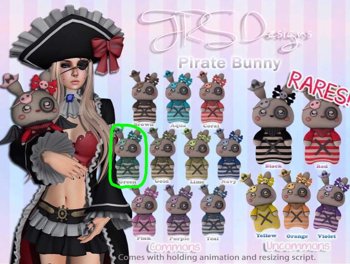 Pirate Bunny Common Green