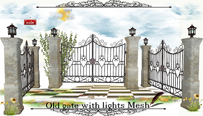 Old gate with lights Mesh v.1
