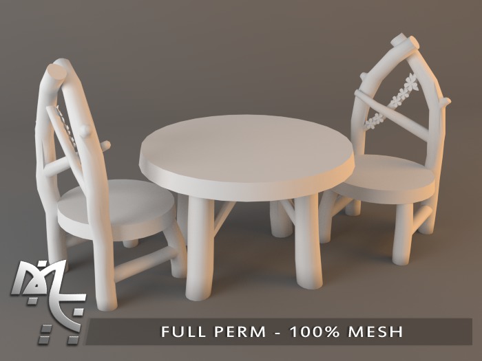 Faerie Chair & Table - FULL PERM