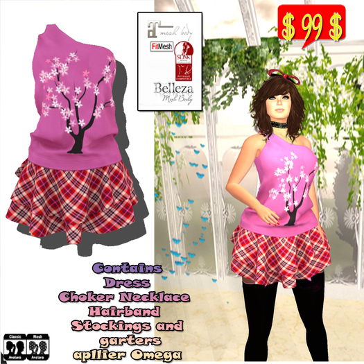 Mini Skirt top pink