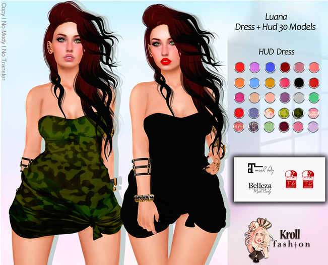 ::KF - Luana FitMesh Dress  + HUD 30 Models ::