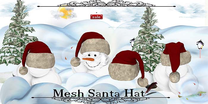 Mesh Santa Hat Red