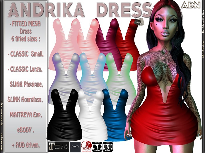 [AdN] ANDRIKA DRESS (SLINK MAITREYAexp EBODY & CLASSIC)
