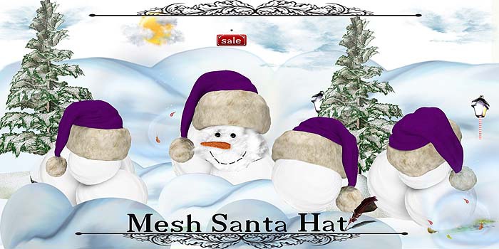 Mesh Santa Hat Violet