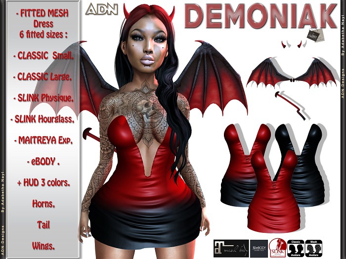 [AdN] DEMONIAK (SLINK MAITREYA EBODY & CLASSIC)