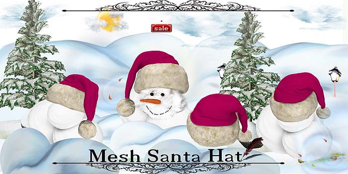 Mesh Santa Hat Pink