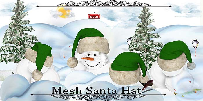 Mesh Santa Hat Green