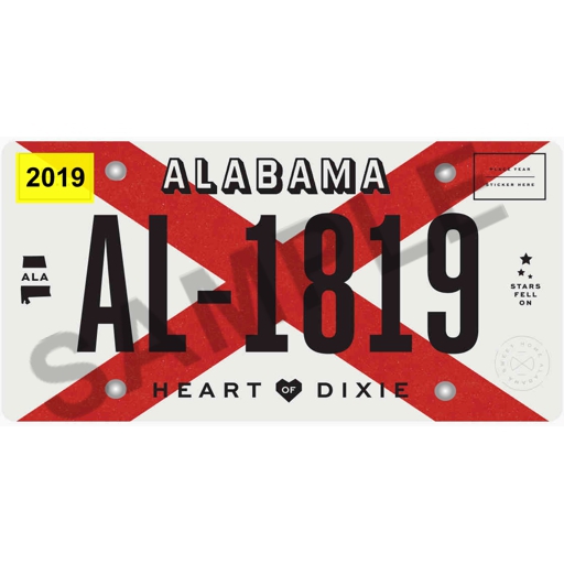 ALABAMA STATE LICENCE PLATE FULL PERM