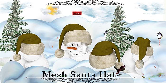Mesh Santa Hat Yellow
