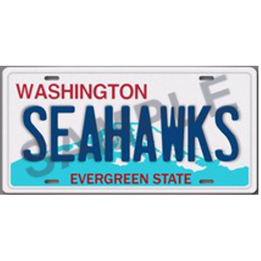 WASHINGTON STATE LICENSE PLATE FULL PERM