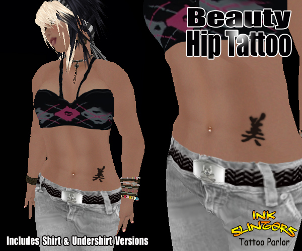 Beauty hip tattoo
