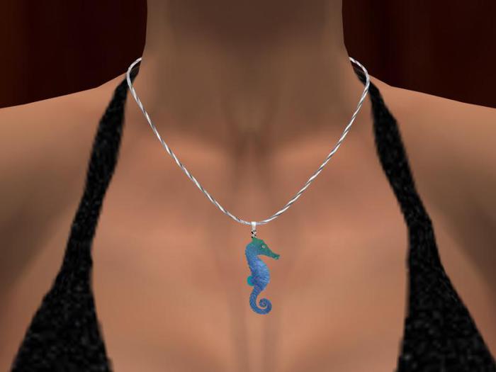 TM Seahorse Necklace - Texture Change - Color Change - Risize - Brightness