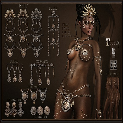 Yasum*Tara Set*Rare*Tiara*Oxidized