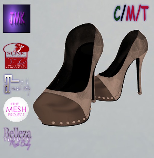 ~JMK~Paved in Taupe pumps (B)