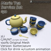 % Marie Tea Service Set (butter/azure) *MESH*