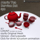 % Marie Tea Service Set (poodle/cherry) *MESH*