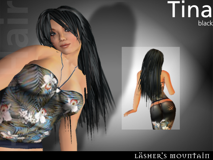 TINA Black Fine LONG FLEXI HAIR